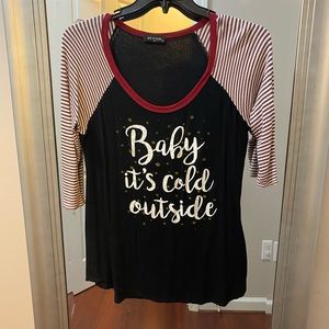 Zutter soft stretchy scoop neck cotton women’s top size large